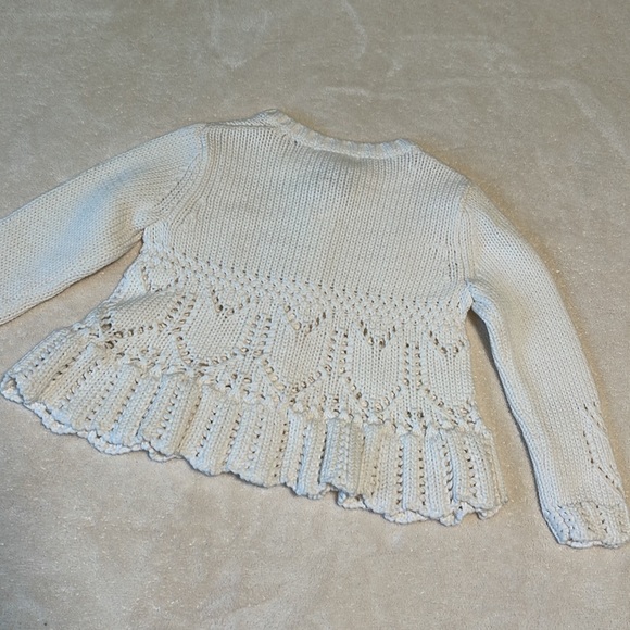 CATHERINE MALANDRINO Girl’s Crochet Cardigan with Jeweled Buttons-ONE OF A KIND! - Picture 6 of 7
